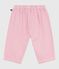 Babies' plain, soft cotton trousers MARQUISE pink