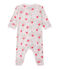Baby girl's floral print sleepsuit VIENNE pink/MULTICO white