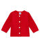 Baby girls' cardigan in quilted tube knit TERKUIT red