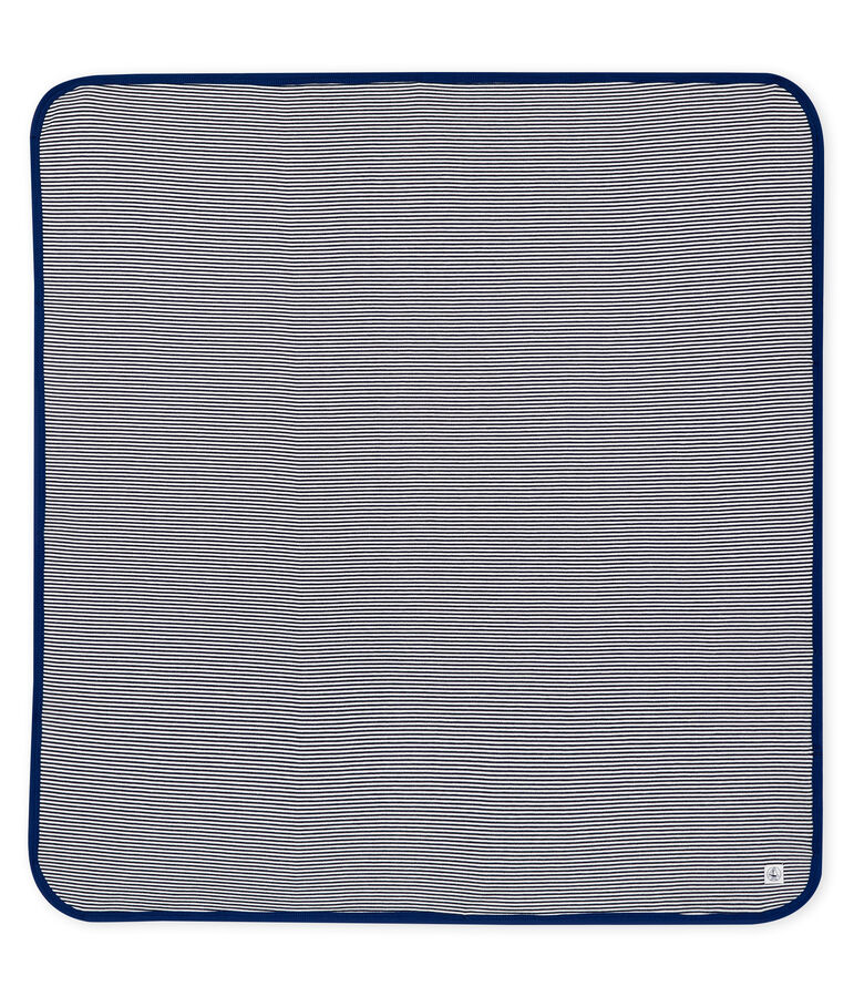 Blanket with anti-electromagnetic wave protection blue/white