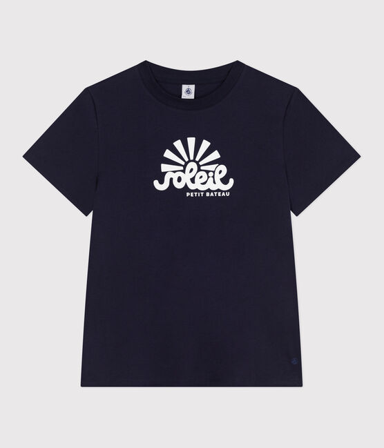 Women's Straight cotton T-Shirt SMOKING blue
