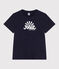 Women's Straight cotton T-Shirt SMOKING blue