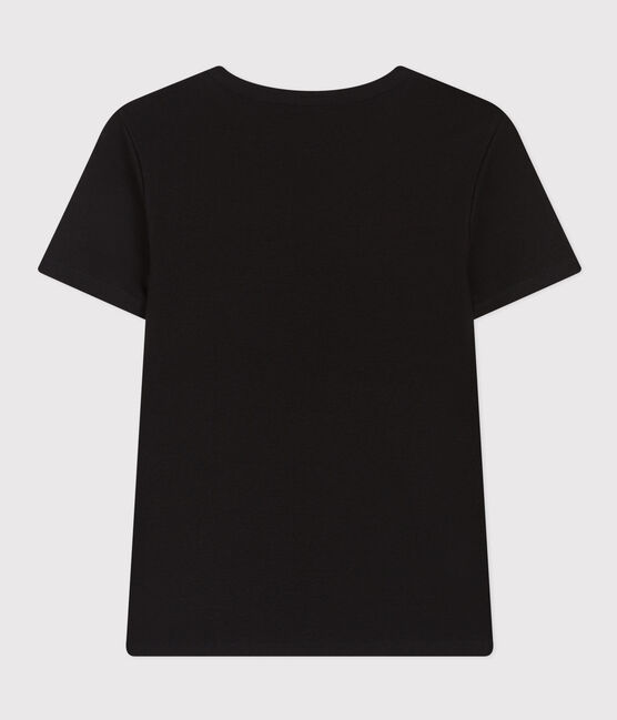 Women's Iconic Cotton Round Neck T-Shirt NOIR black