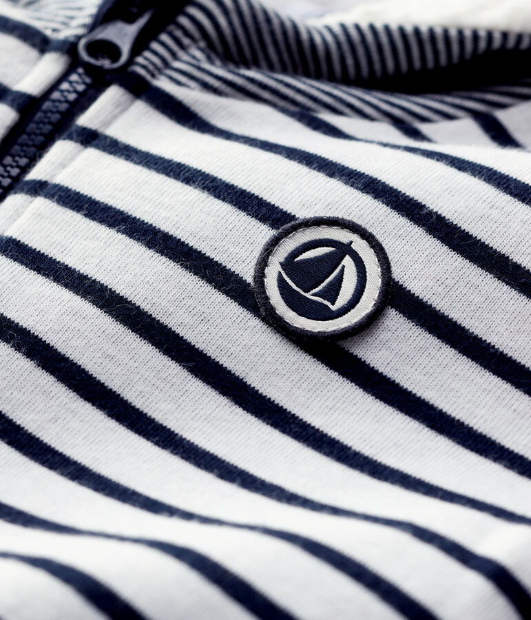 Babies' Sherpa Baseball Jacket white/blue