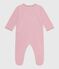 Babies' plain velour pyjama suit CHARME pink