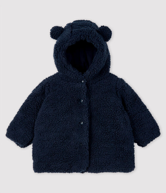Baby girl's sherpa coat SMOKING blue