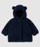 Baby girl's sherpa coat SMOKING blue