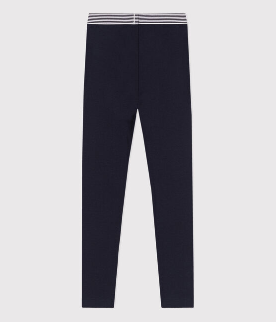 Girls' Cotton and Elastane Jeggings SMOKING blue