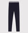 Girls' Cotton and Elastane Jeggings SMOKING blue