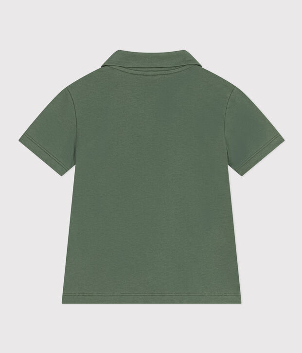 Boys' Short-Sleeved Cotton Polo Shirt green