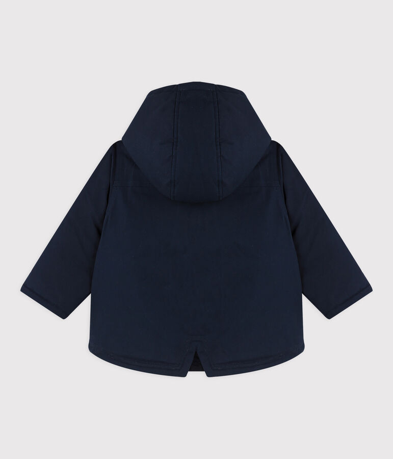 Baby boy's mid-length parka blue