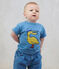 Babies' short-sleeved plain cotton T-shirt ALASKA blue