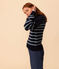 Women's' Woollen Breton Pullover SMOKING /AZUL