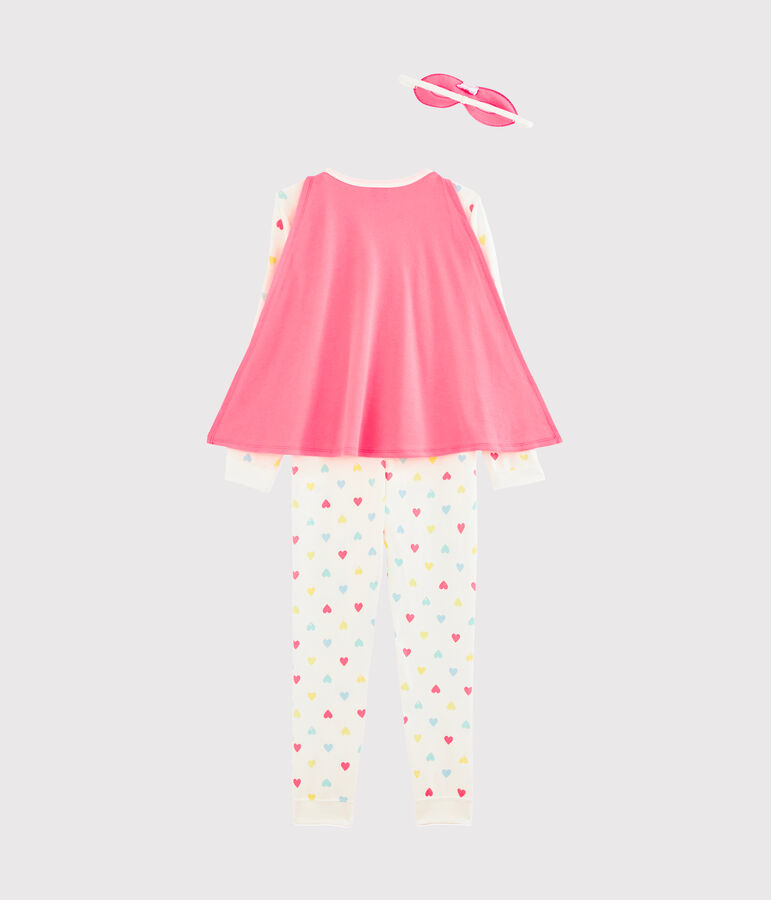 Girls' Fancy Dress Jumpsuit with mask MARSHMALLOW white/MULTICO white