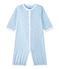 Baby's unisex 2-in-1 one-piece / sleep sack TOUDOU blue/ECUME white
