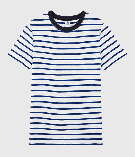 Women's Iconic Round Neck T-Shirt MARSHMALLOW white/SURF blue