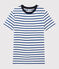 Women's Iconic Round Neck T-Shirt MARSHMALLOW white/SURF blue