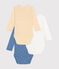 Babies' Long-Sleeved Wrapover Cotton Bodysuits - 3-Pack variante 1