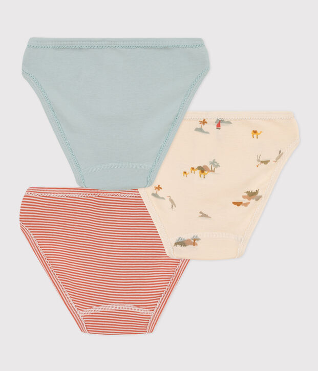 Girls' Animal Patterned Cotton Briefs - 3-Pack multicolor