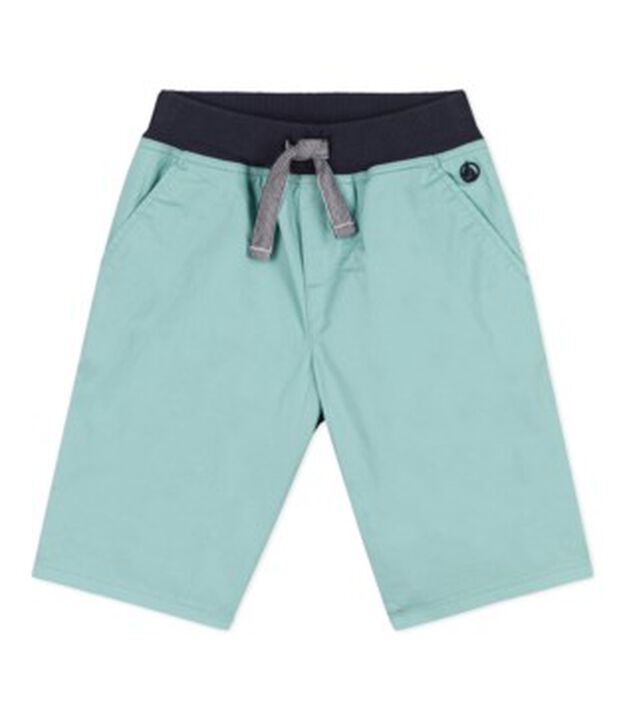 Boys' Cotton Serge Bermuda Shorts green