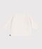 Babies' moss stitch cotton cardigan white