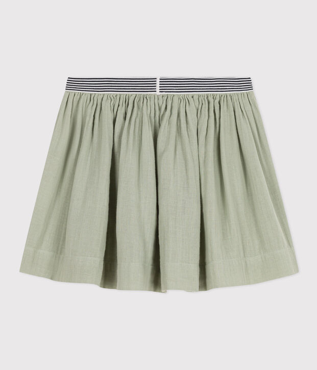 Girls' Cotton Gauze Skirt green
