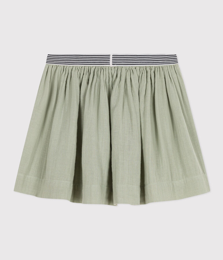 Girls' Cotton Gauze Skirt green
