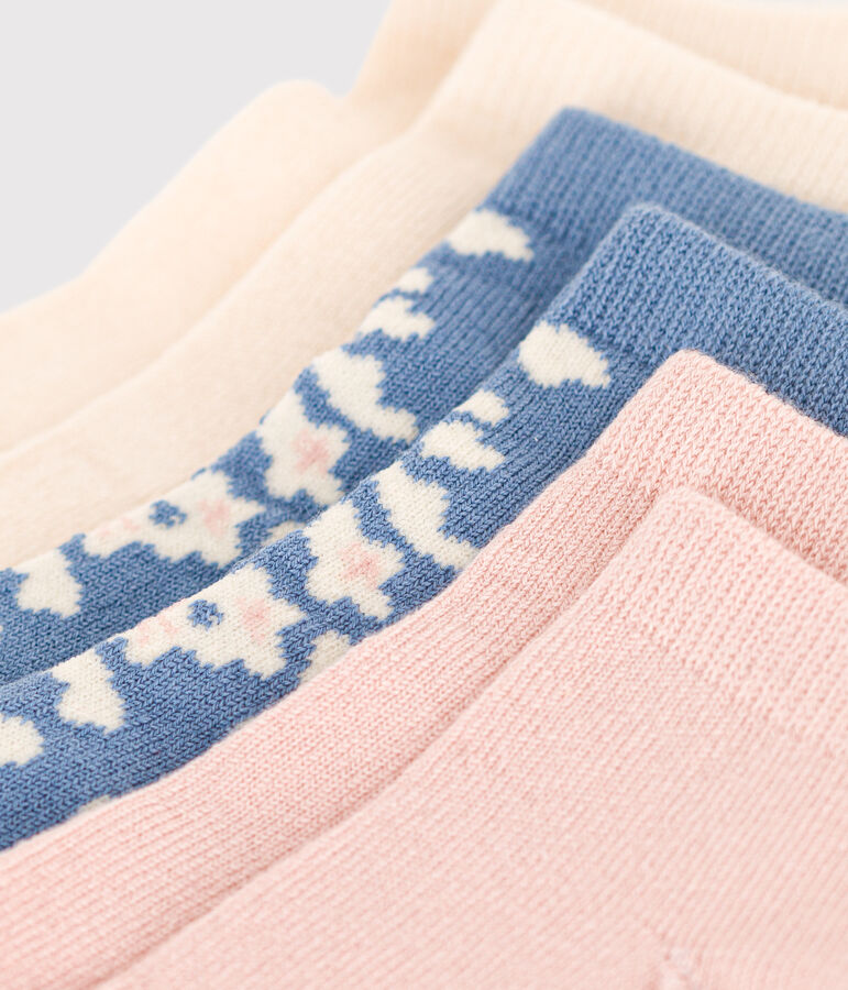 Children's Floral Cotton Socks - 3-Pack multicolor
