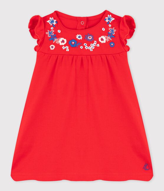 Baby girls' embroidered dress PEPS red
