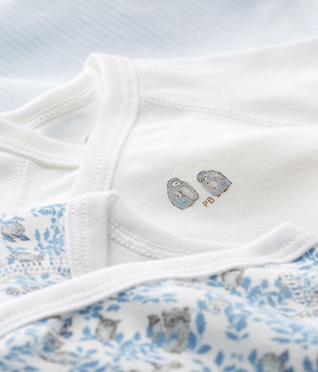 Short-sleeved newborn bodysuit - Set of 3 multicolor
