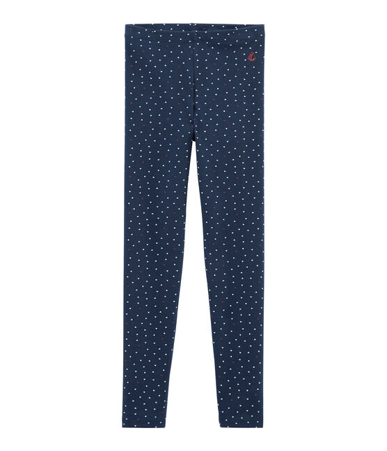 Girls' Leggings HADDOCK blue/MULTICO white