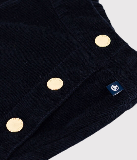 Children's plain corduroy trousers SMOKING blue