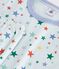 Children's printed cotton pyjamas with short sleeves and long legs blue/multicolor