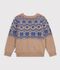 Children's wool and cotton jacquard jumper multicolor/multicolor