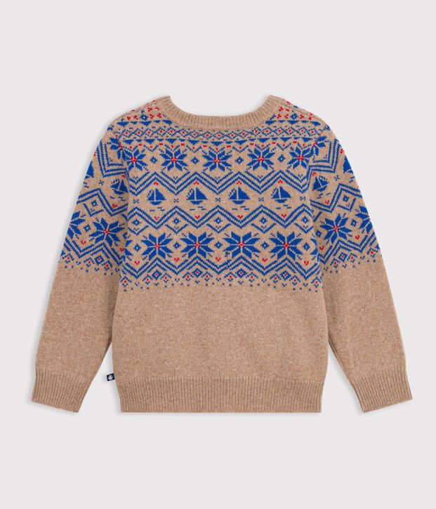 Children's wool and cotton jacquard jumper multicolor/multicolor