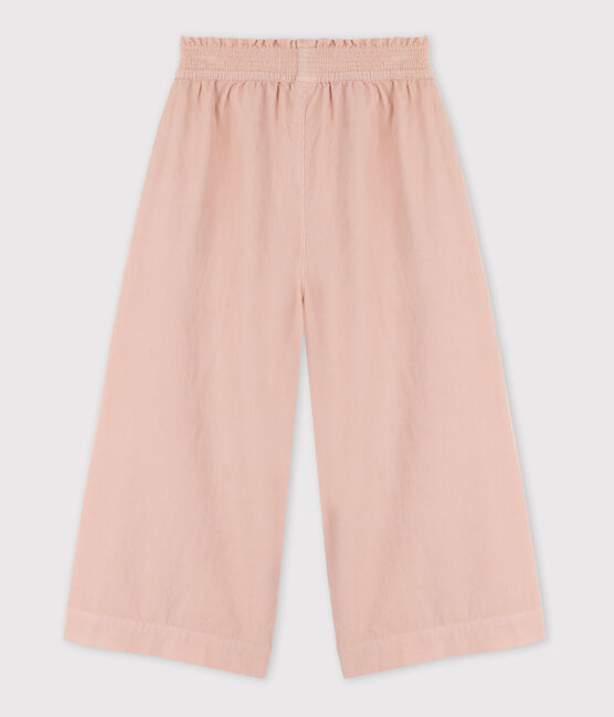Girls' Loose Fit Velvet Trousers SALINE pink