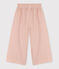 Girls' Loose Fit Velvet Trousers SALINE pink