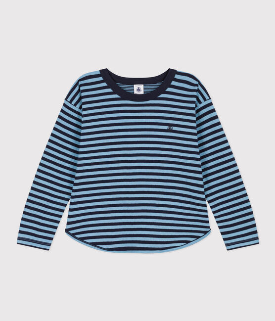 Boys' long-sleeved tube knit T-shirt SMOKING /AZUL
