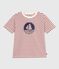 Children's short-sleeved printed T-shirt MILK red/AMARANTE