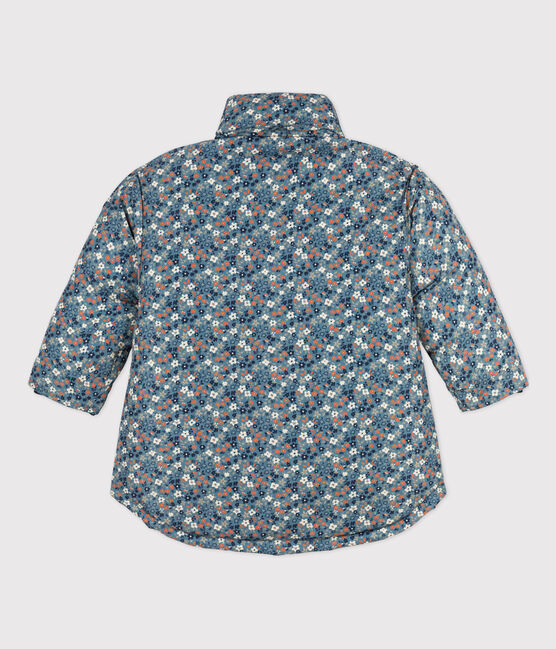 Girls' Patterned Mid Length Puffer Jacket ROVER /MULTICO