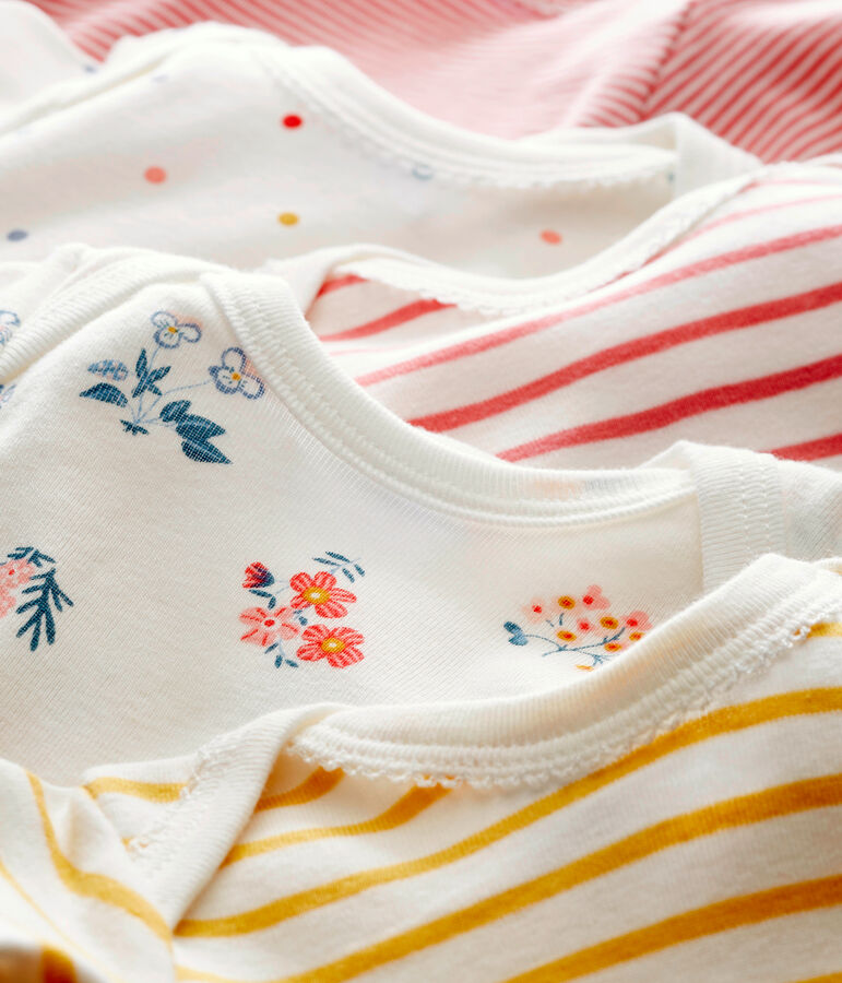 Set of 5 baby girl's long sleeved bodies multicolor