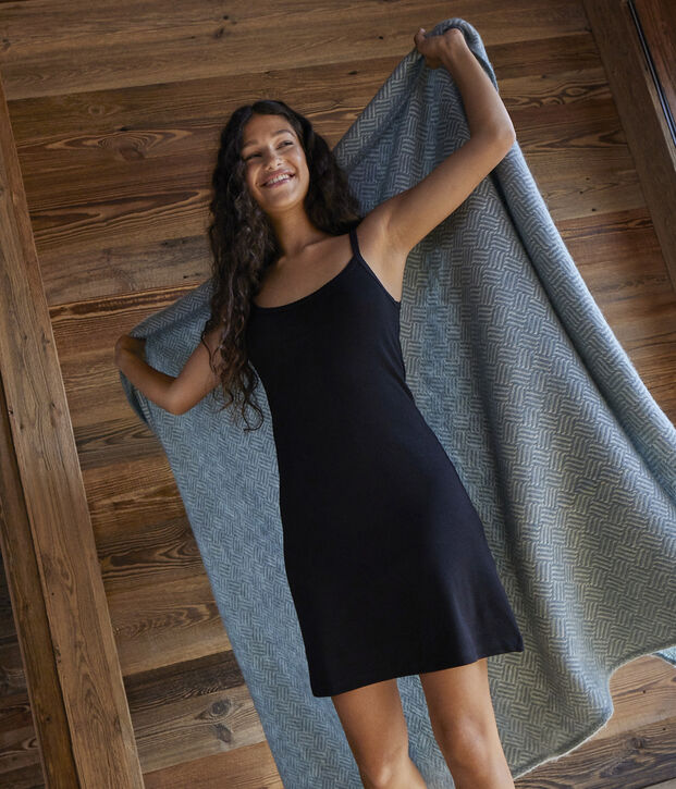 Women's Iconic Strappy Cotton Dress black