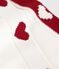 Newborn babies' cotton blanket MARSHMALLOW white/TERKUIT red