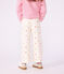Children's wide-leg cotton trousers Ecru/multicolor