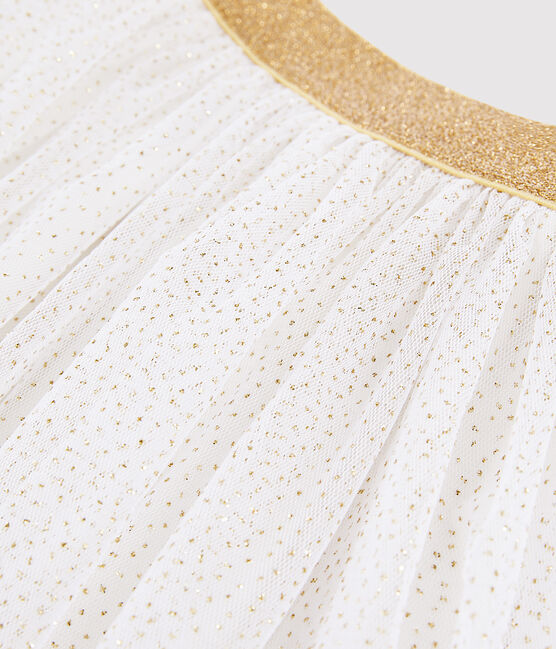Girls' Tulle Skirt MARSHMALLOW white/OR yellow
