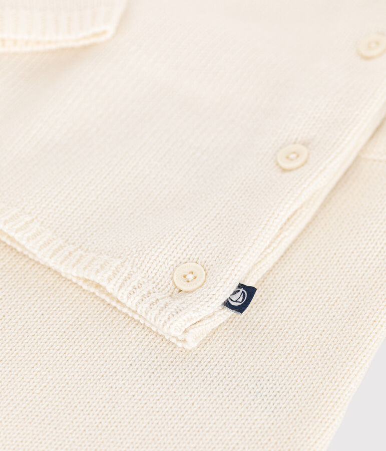 Babies' two-piece knitted outfit white/red