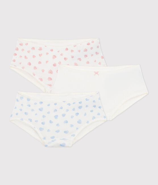 Pack of heart-print cotton shorties for children variante 1