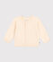 Babies' Knitted Cotton Cardigan AVALANCHE Ecru
