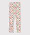 Children's floral pattern cotton leggings white/multicolor