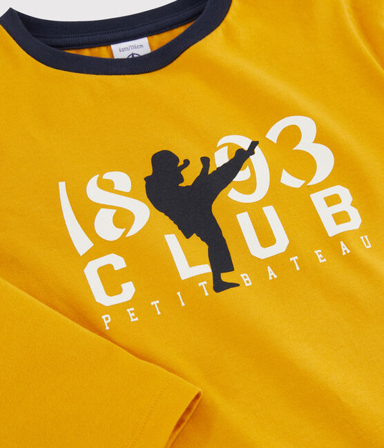 Boys Silkscreen Print T-shirt BOUDOR yellow